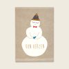 Karte Schneemann von Herzen