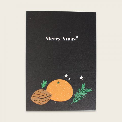 Karte Nuss Mandarine Merry xmas