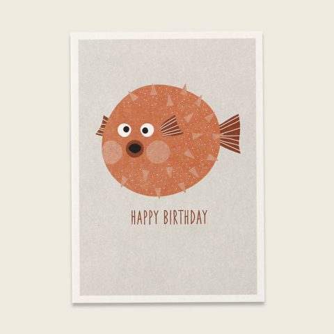 Karte Kugelfisch Geburtstag