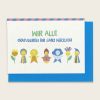 2235wiralleblau1000x1000  Avayves Feine Papeterie Und Geschenke Für Babys Und Kids Karte Blumenkinder Sunny Geburtstag Geburt