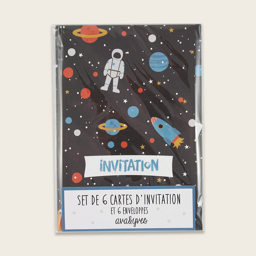 Einladungskarten Space Weltall Astronaut