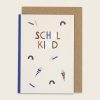 2310kkschulkindbeigestifteundregenbogen1000x1000  Avayves Feine Papeterie Und Geschenke Für Babys Und Kids Karte Schulkind Einschulung