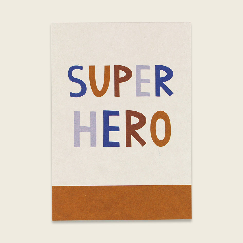 Karte Card Super Hero Einschulung Schulkind