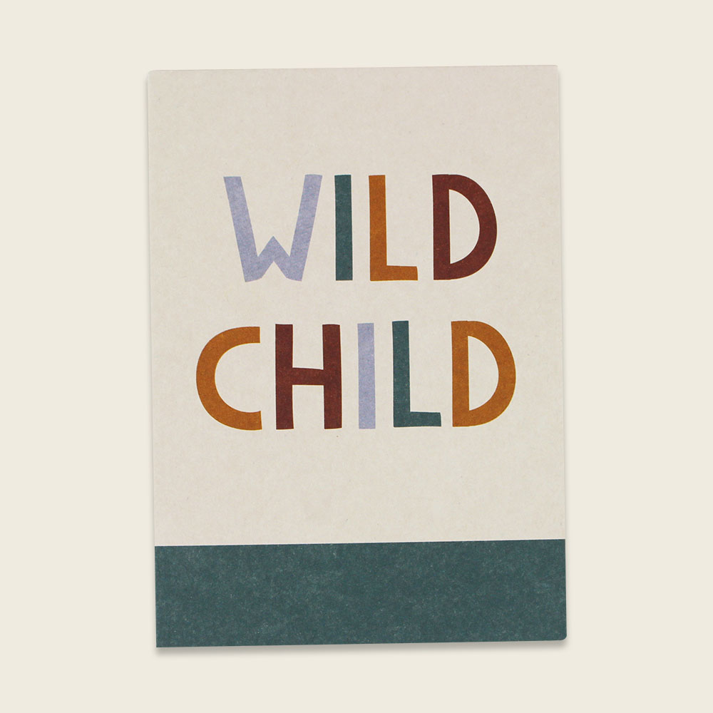 Karte Card Wild Child Einschulung Schulkind