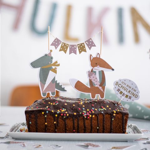 Krokodil und Fuchs Pastell