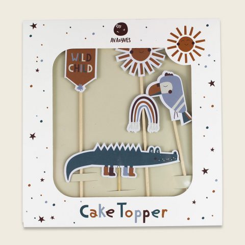 Cake Topper Kuchendeko Wild Child Krokodil Geburttag