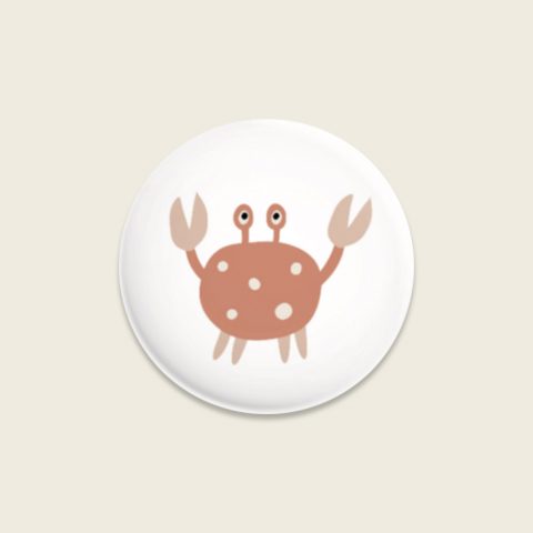 Button Badge Krabbe Crab Krebs