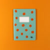 5759heftkariertsmileyhellblauorange02  Avayves Feine Papeterie Und Geschenke Für Babys Und Kids