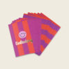 4164einladungssetsmileystripesviolettkoralleflieder021000x1000 Avayves Feine Papeterie Und Geschenke Für Babys Und Kids