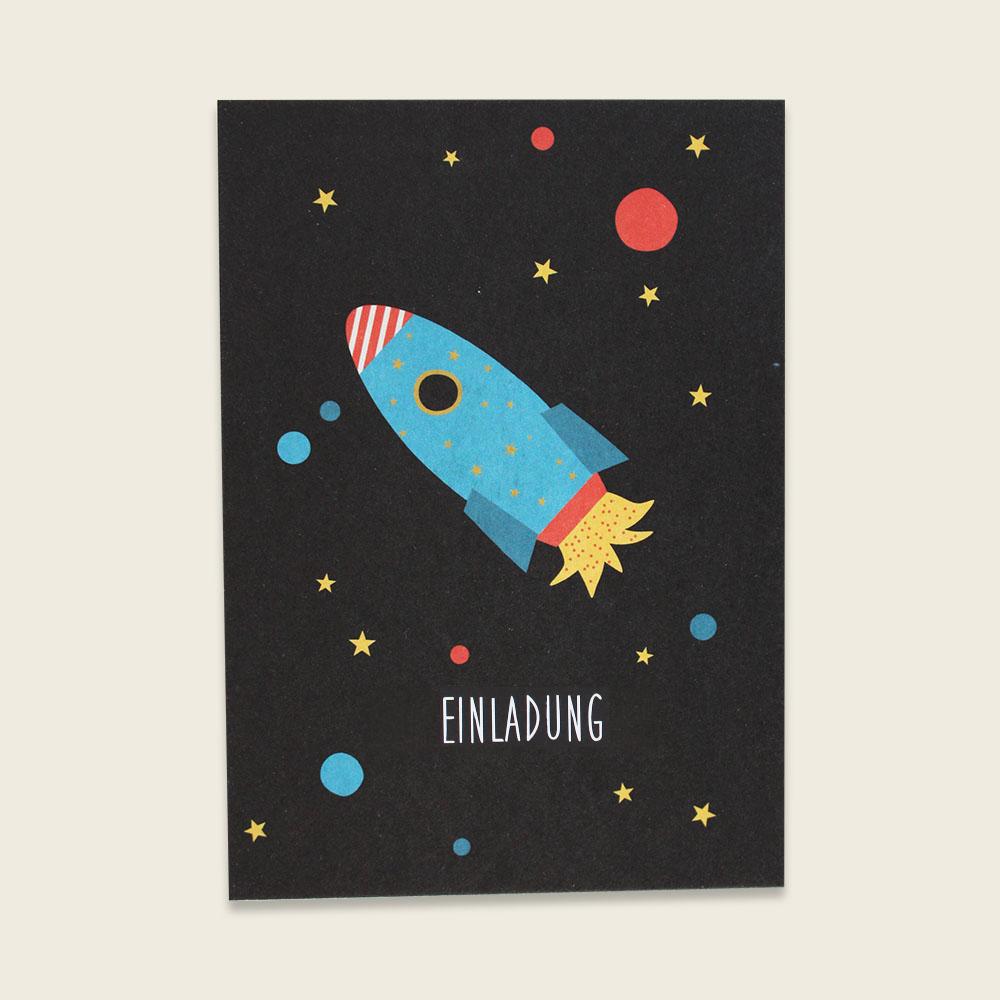 Einladung Rakete Weltraum Space