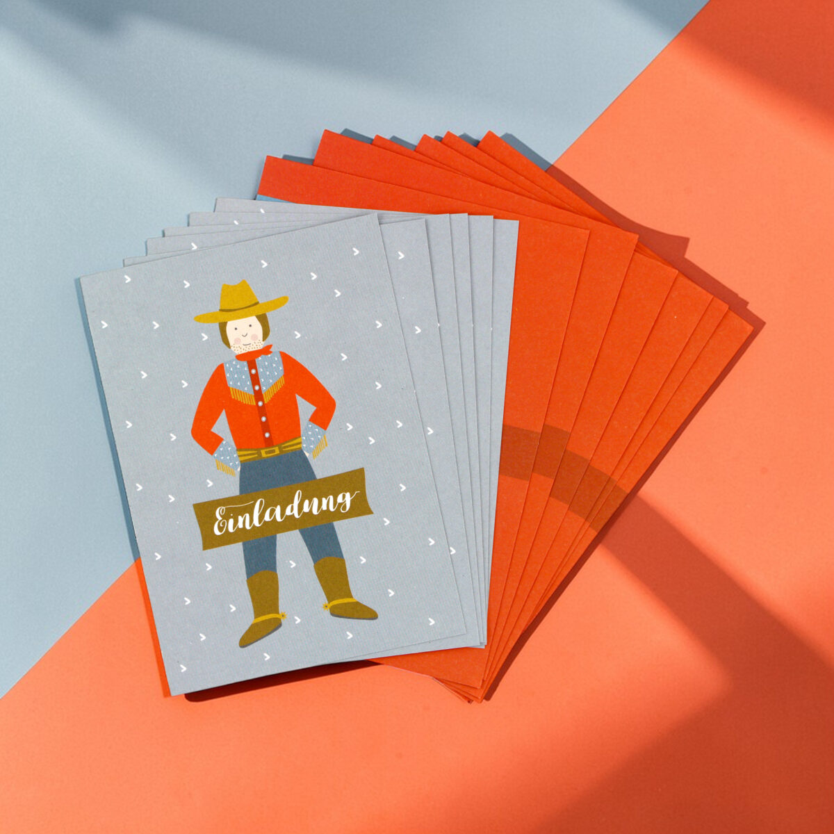 4083einladungcowboy1 Avayves Feine Papeterie Und Geschenke Für Babys Und Kids