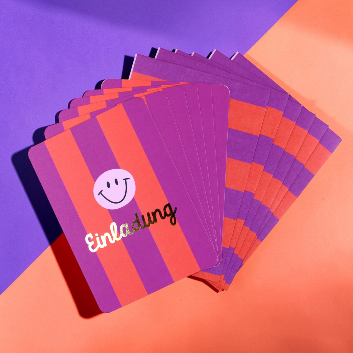 4164einladungssetsmileviolettkoralle01 Avayves Feine Papeterie Und Geschenke Für Babys Und Kids