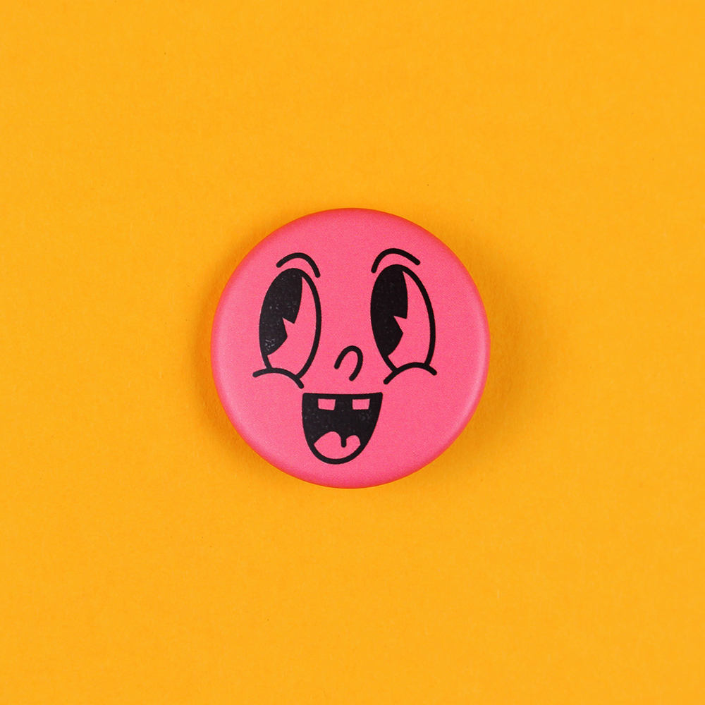 Button Gesicht, pink